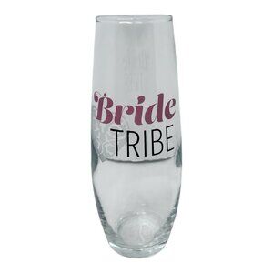 Set of 6 "Bride Tribe" Bachelorette / Wedding Party Champagne Stemless Glasses